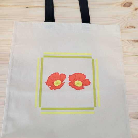 Poppies Squared Tote